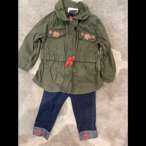 Girls matching pants and jacket set